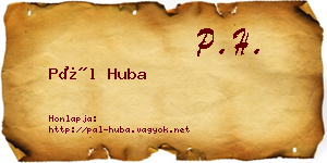 Pál Huba névjegykártya